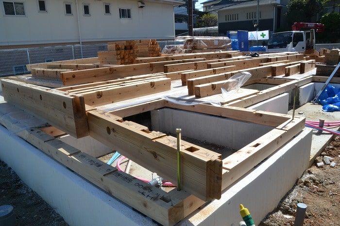 「福岡市南区11」注文住宅現場リポート⑤【木工事】【土台敷き】