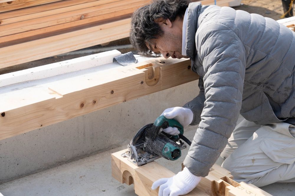 「福岡市城南区05」注文住宅現場リポート③【木工事】【土台敷き】