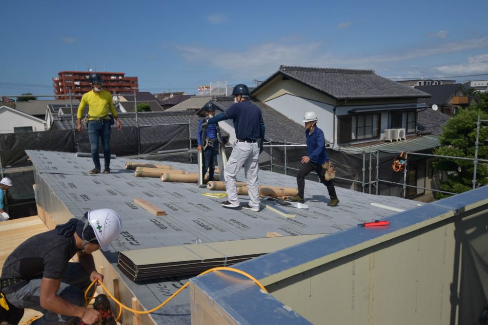 福岡市早良区小田部02　注文住宅建築現場リポート④　～祝・上棟式2日目～