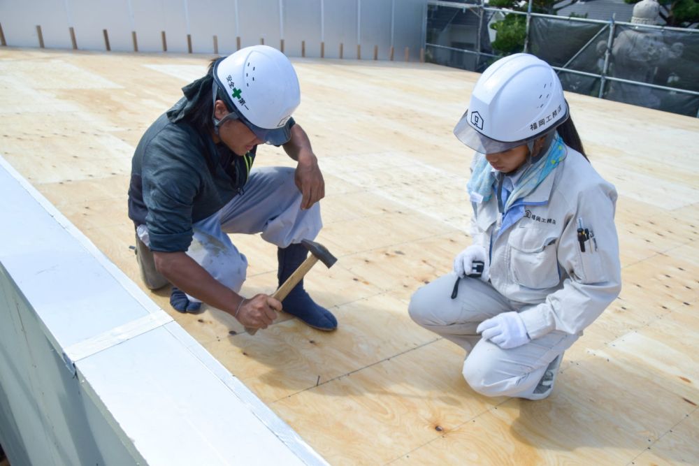 福岡市早良区小田部02　注文住宅建築現場リポート④　～祝・上棟式2日目～