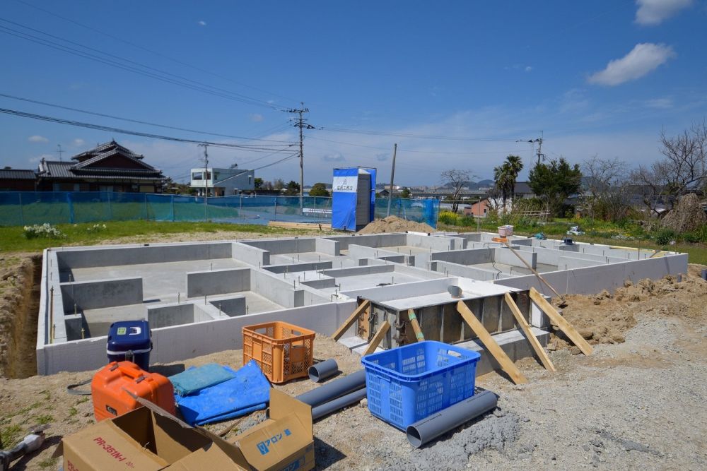 「福岡市西区飯氏01」注文住宅現場リポート③【基礎工事】【給排水】