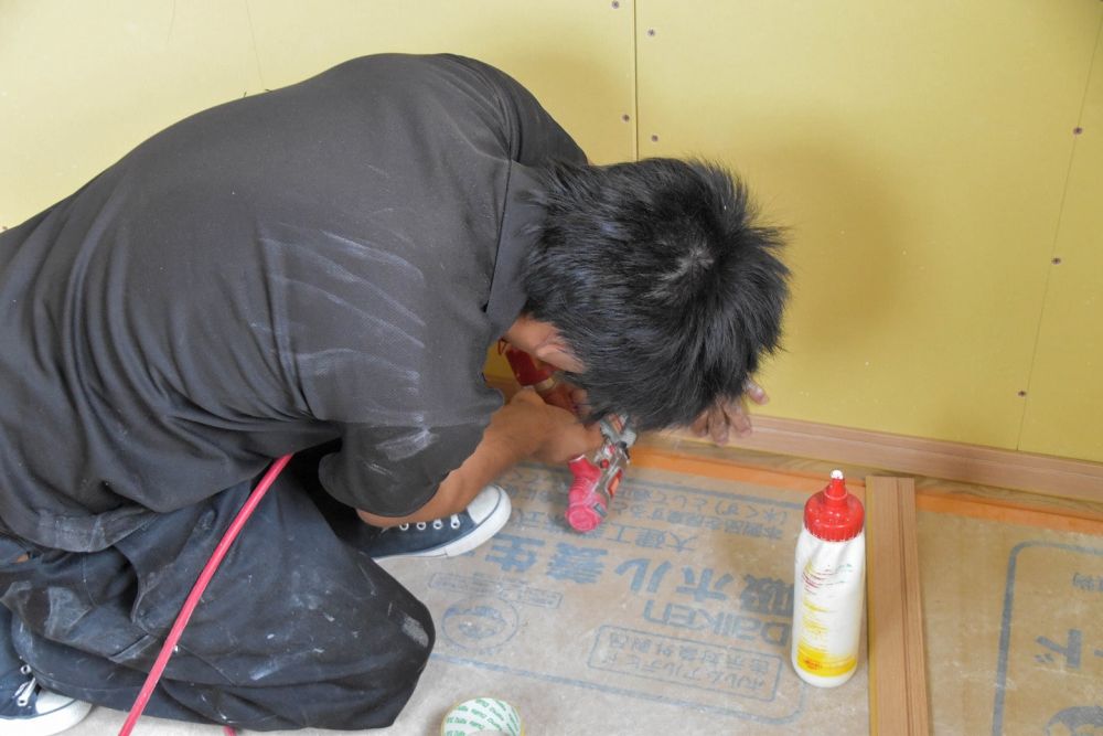 「糟屋郡04」注文住宅現場リポート⑦【木工事】【巾木】