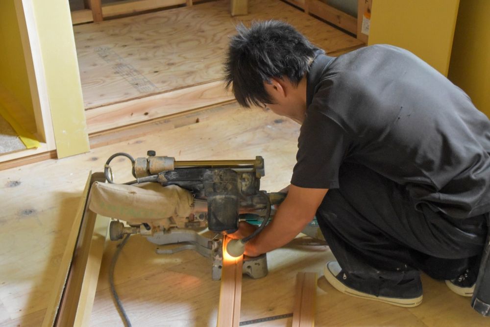 「糟屋郡04」注文住宅現場リポート⑦【木工事】【巾木】