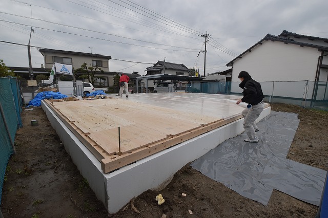 「三井郡大刀洗町02」注文住宅現場リポート④【木工事】【土台敷き】