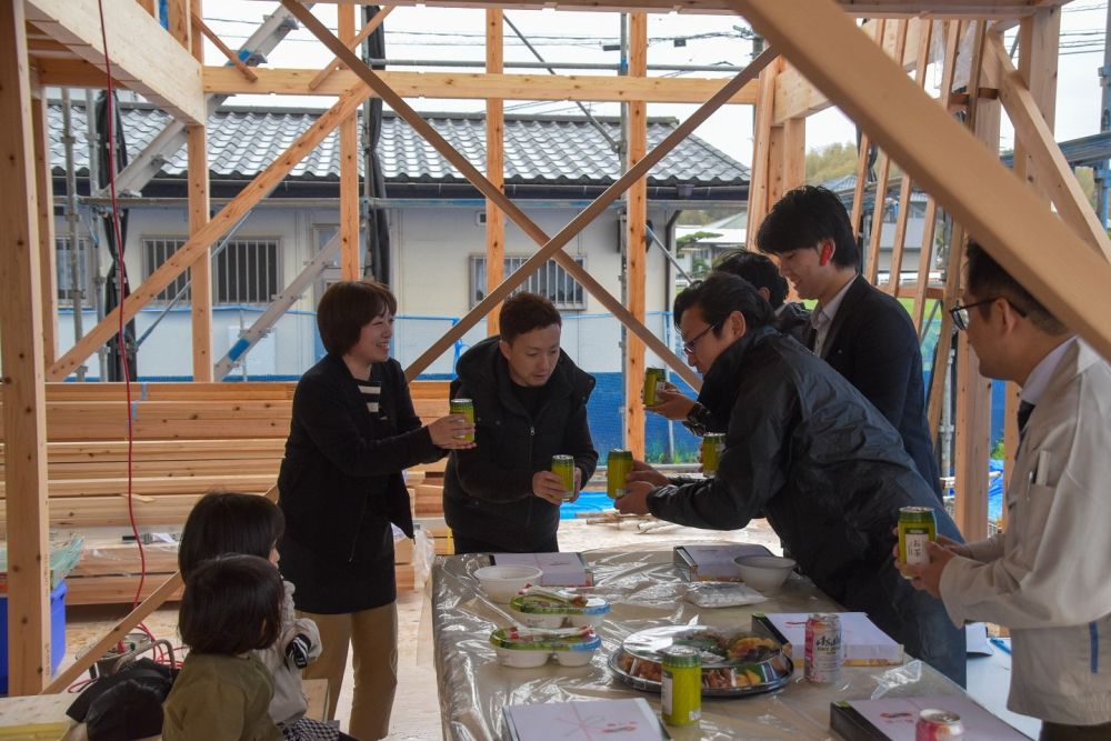 福岡市西区飯氏01　注文住宅建築現場リポート⑤　～上棟式～