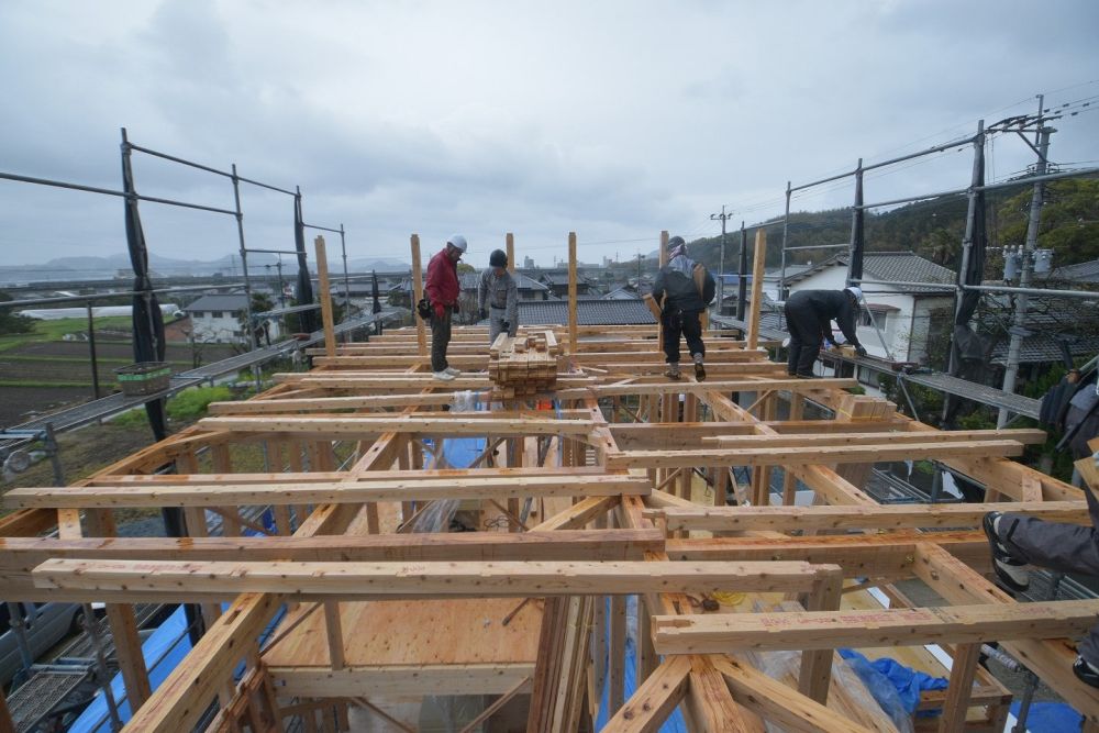 福岡市西区飯氏01　注文住宅建築現場リポート⑤　～上棟式～