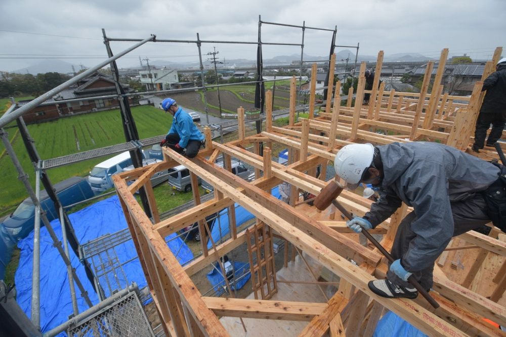 「福岡市西区飯氏01」注文住宅現場リポート⑤【上棟式】