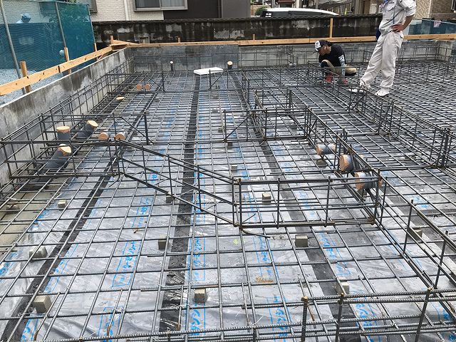 「福岡市西区03」注文住宅現場リポート③【基礎工事】【配筋検査】