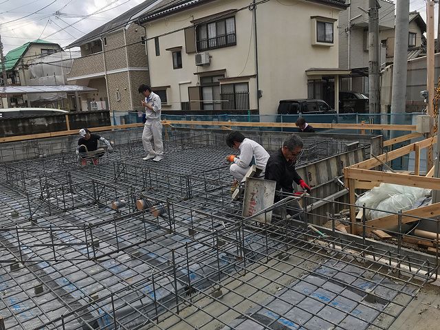 「福岡市西区03」注文住宅現場リポート③【基礎工事】【配筋検査】