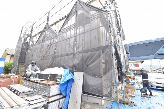 「糟屋郡03」注文住宅現場リポート⑦【外装工事】【サイディング】