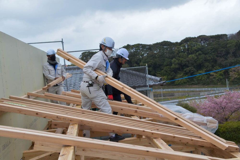 福岡県福津市東福間01　注文住宅建築現場リポート③　～上棟式～