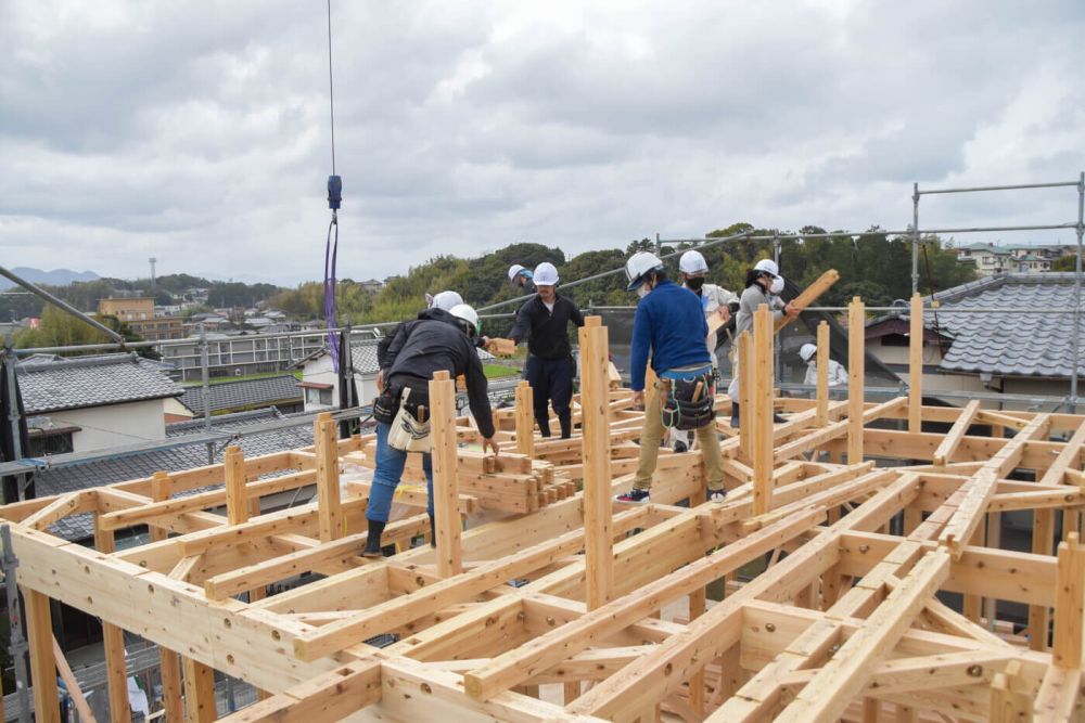 福岡県福津市東福間01　注文住宅建築現場リポート③　～上棟式～