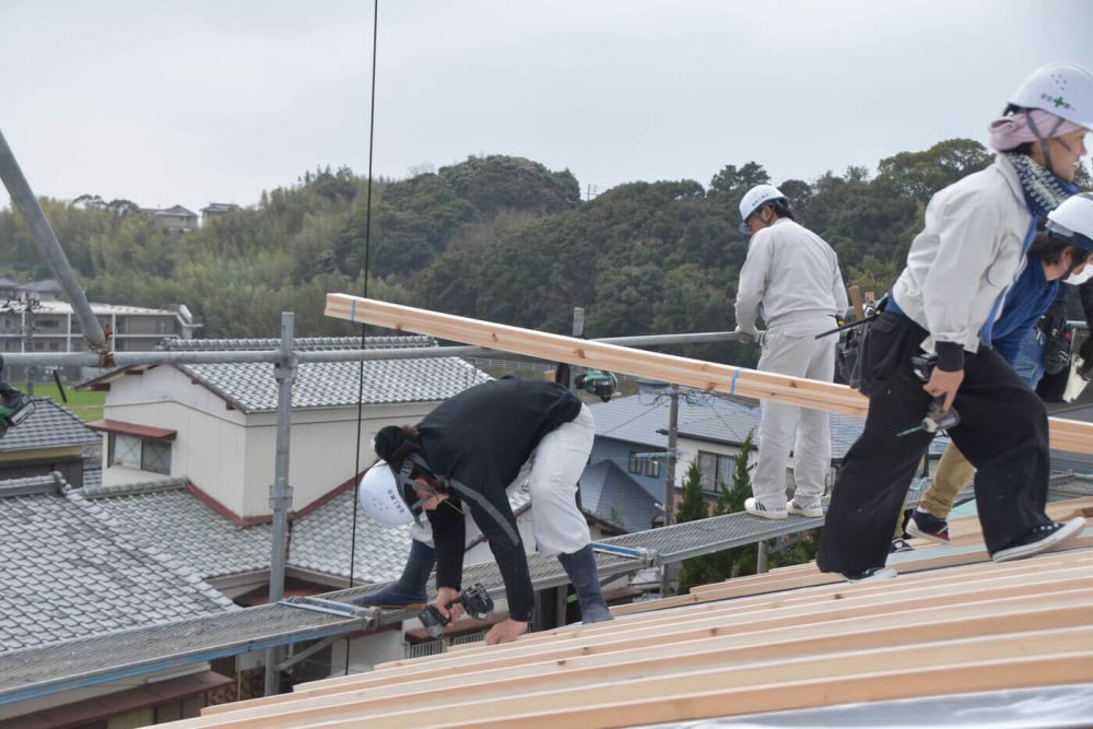 福岡県福津市東福間01　注文住宅建築現場リポート③　～上棟式～