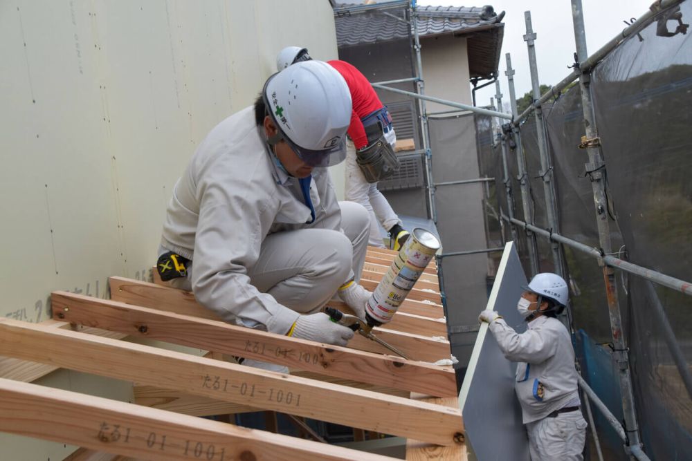 福岡県福津市東福間01　注文住宅建築現場リポート③　～上棟式～