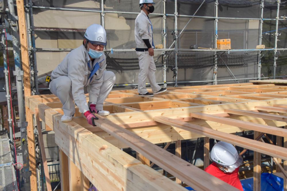 福岡県福津市東福間01　注文住宅建築現場リポート③　～上棟式～