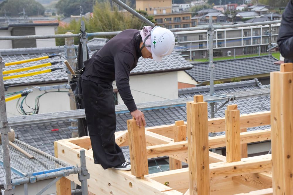 福岡県福津市東福間01　注文住宅建築現場リポート③　～上棟式～