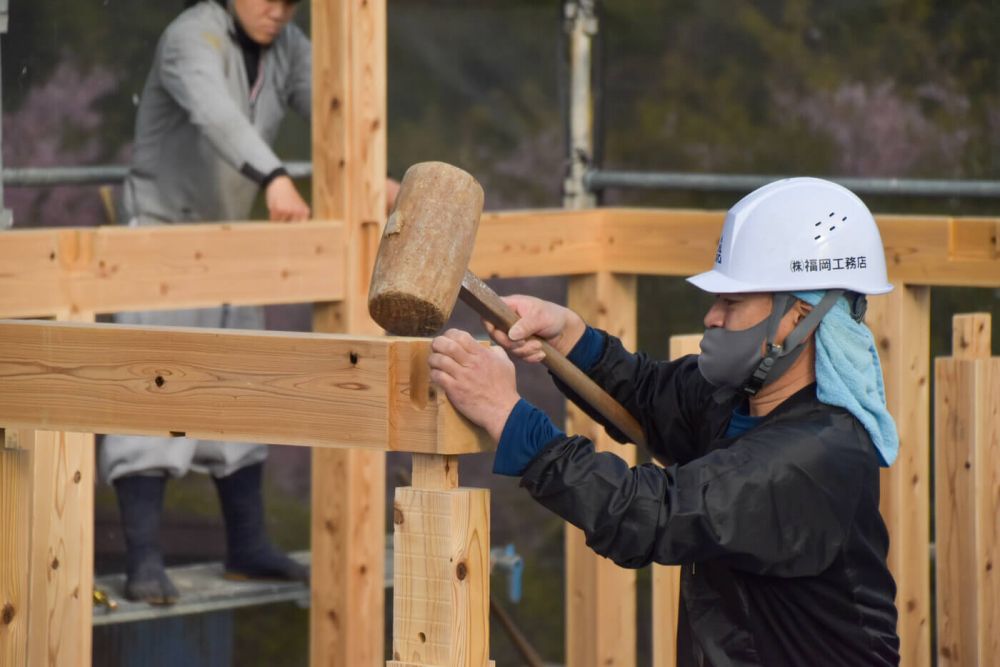 福岡県福津市東福間01　注文住宅建築現場リポート③　～上棟式～