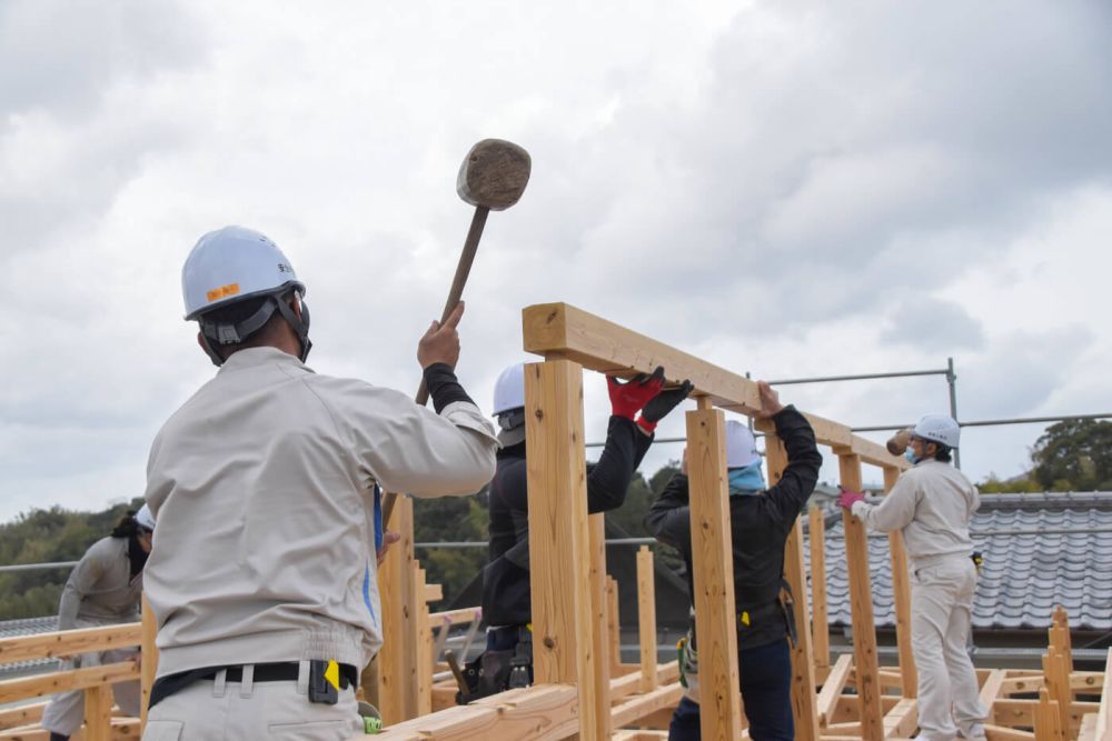 福岡県福津市東福間01　注文住宅建築現場リポート③　～上棟式～