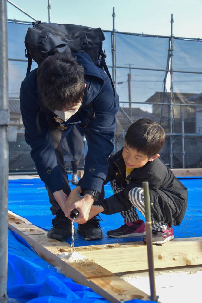 福岡県福津市東福間01　注文住宅建築現場リポート③　～上棟式～