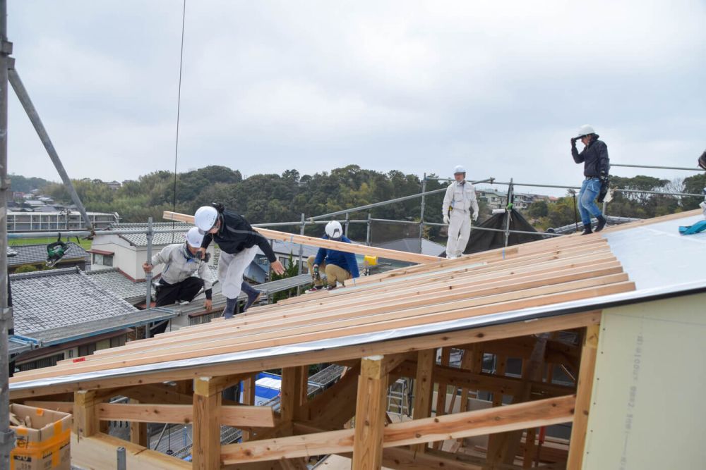 福岡県福津市東福間01　注文住宅建築現場リポート③　～上棟式～