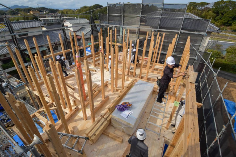 「福津市東福間01」注文住宅現場リポート③【上棟式】