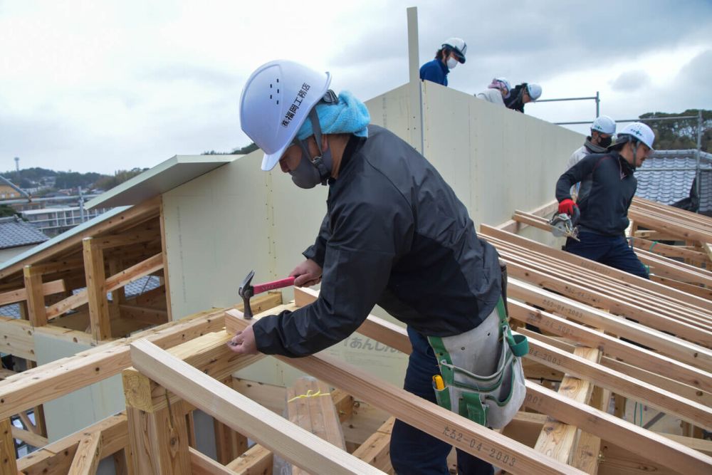 福岡県福津市東福間01　注文住宅建築現場リポート③　～上棟式～