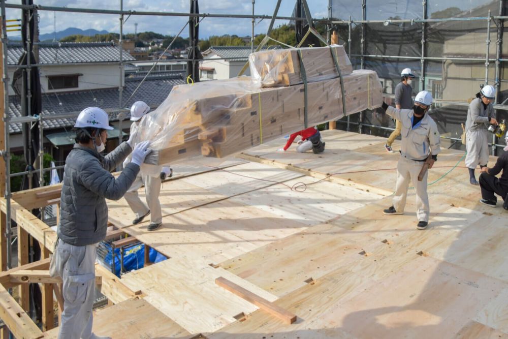 福岡県福津市東福間01　注文住宅建築現場リポート③　～上棟式～