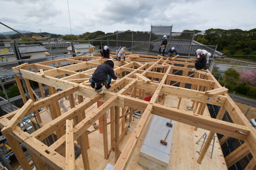 福岡県福津市東福間01　注文住宅建築現場リポート③　～上棟式～