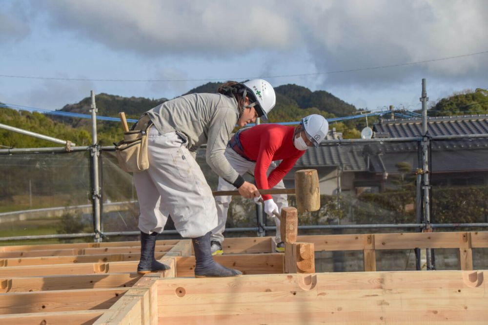 福岡県福津市東福間01　注文住宅建築現場リポート③　～上棟式～