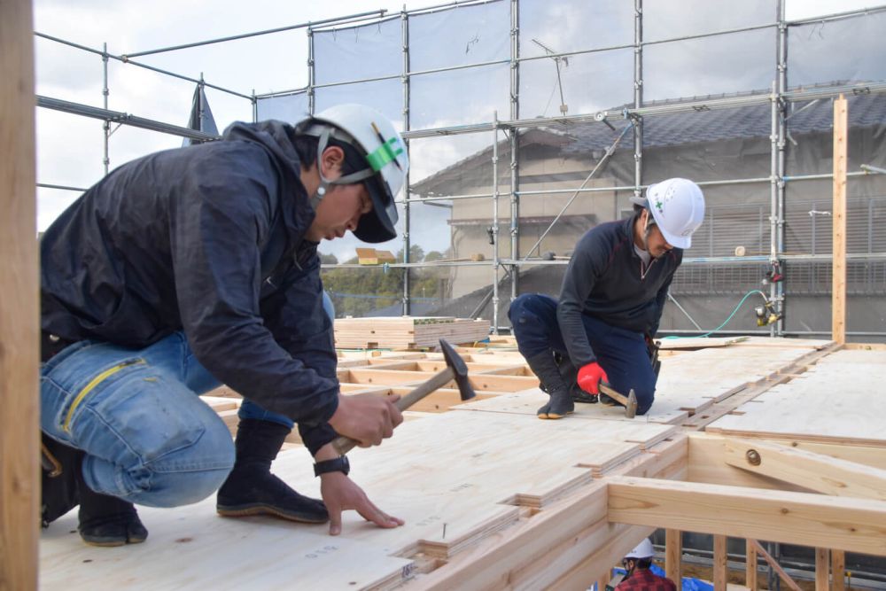 福岡県福津市東福間01　注文住宅建築現場リポート③　～上棟式～