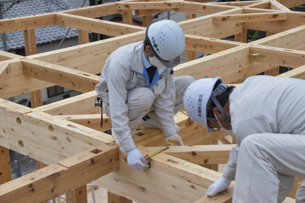 福岡県福津市東福間01　注文住宅建築現場リポート③　～上棟式～