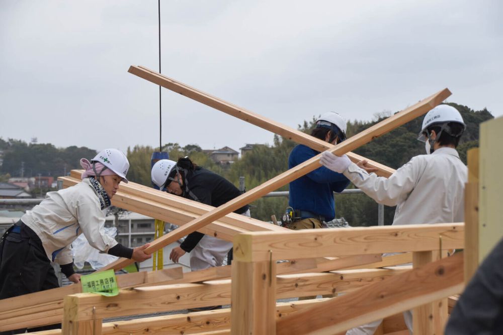 福岡県福津市東福間01　注文住宅建築現場リポート③　～上棟式～