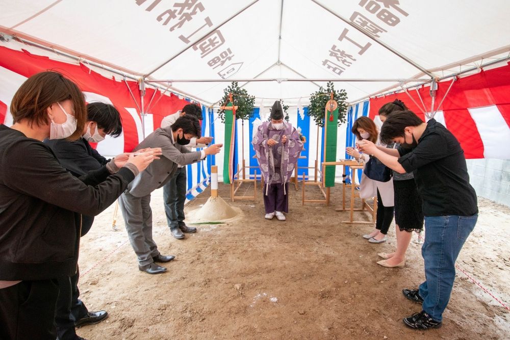 福岡県太宰府市07　注文住宅建築現場リポート①　～地鎮祭～