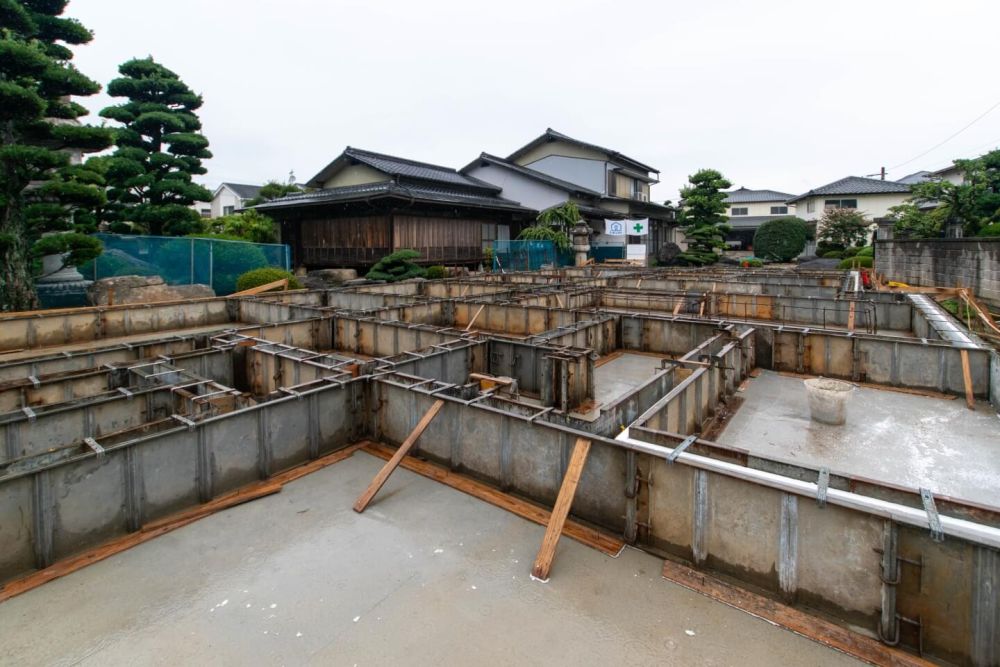 「福岡市早良区小田部02」注文住宅現場リポート②【基礎工事】【土間コン】