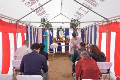 福岡市南区17　注文住宅建築現場リポート①　～地鎮祭～