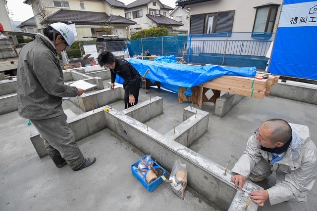 「太宰府市大佐野01」注文住宅現場リポート④【基礎工事】【出来方検査】