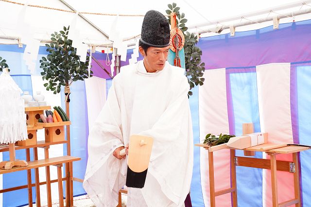 福岡市早良区曙01　注文住宅建築現場リポート①　～地鎮祭～