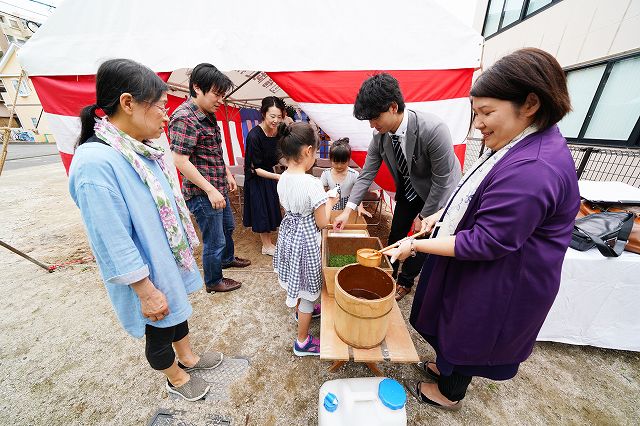 福岡市早良区曙01　注文住宅建築現場リポート①　～地鎮祭～