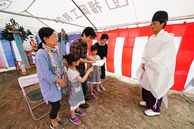 福岡市早良区曙01　注文住宅建築現場リポート①　～地鎮祭～