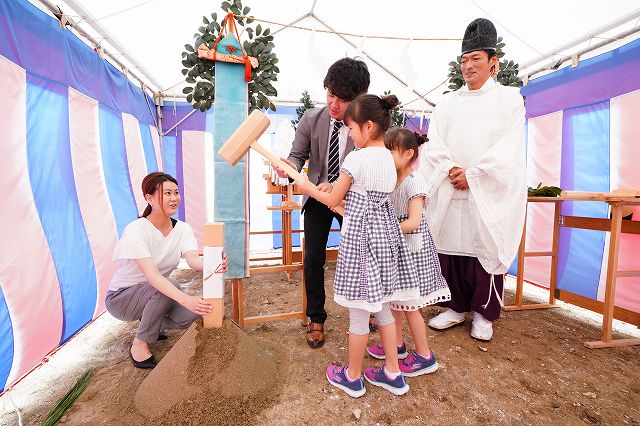 福岡市早良区曙01　注文住宅建築現場リポート①　～地鎮祭～