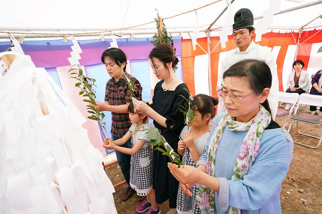 福岡市早良区曙01　注文住宅建築現場リポート①　～地鎮祭～