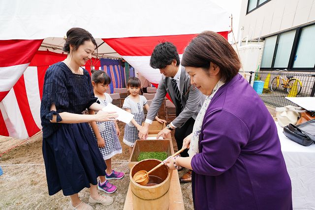 福岡市早良区曙01　注文住宅建築現場リポート①　～地鎮祭～