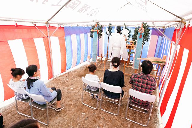 福岡市早良区曙01　注文住宅建築現場リポート①　～地鎮祭～