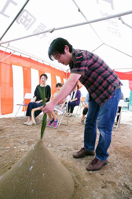 福岡市早良区曙01　注文住宅建築現場リポート①　～地鎮祭～