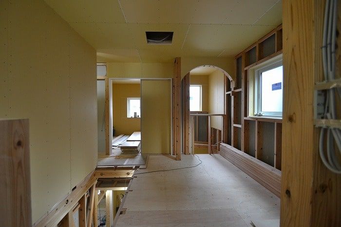 「福岡市中央区02」注文住宅現場リポート⑨【木工事】【石膏ボード】