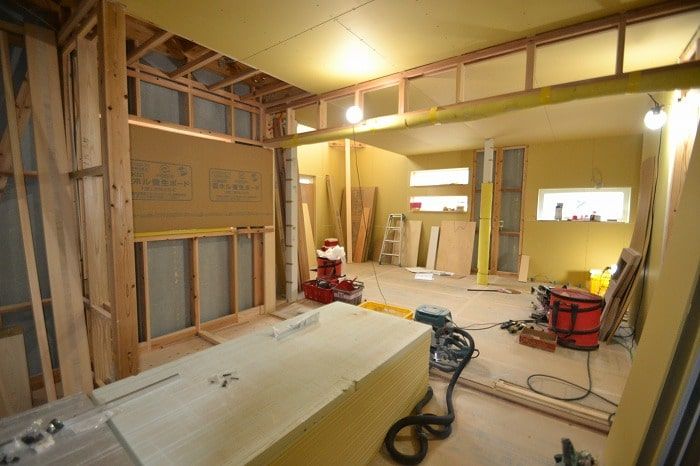 「福岡市中央区02」注文住宅現場リポート⑨【木工事】【石膏ボード】