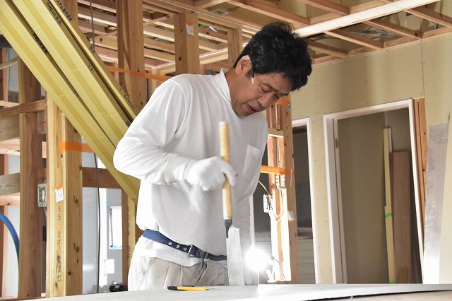 「福岡市中央区03」注文住宅現場リポート⑩【木工事】【石膏ボード】