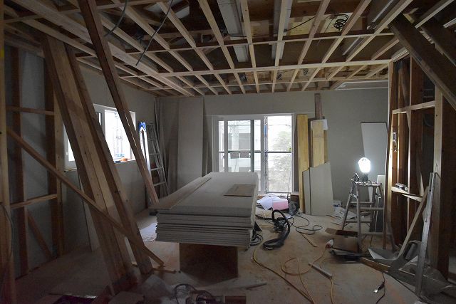「福岡市中央区03」注文住宅現場リポート⑩【木工事】【石膏ボード】