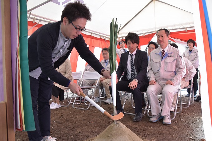 福岡市南区五十川02　注文住宅建築現場リポート①　～地鎮祭～