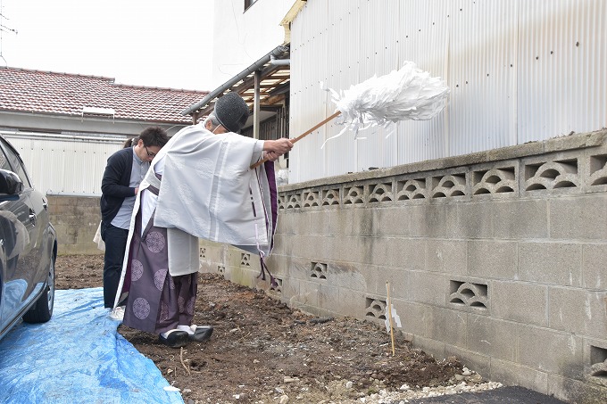 福岡市南区五十川02　注文住宅建築現場リポート①　～地鎮祭～